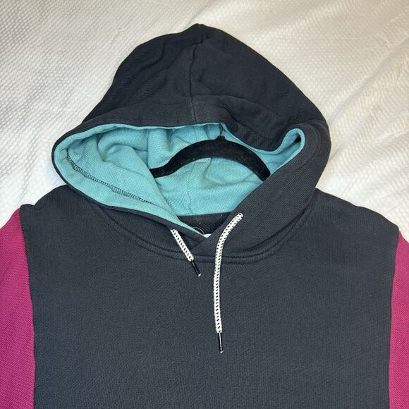 Urban Outfitters Colorblock Hoodie Sweatshirt Small Oversized Multicolor Retro - Picture 4 of 13